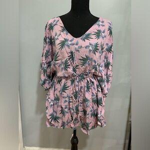 Cupcakes and Cashmere Light Lilac Floral Print Mini Romper